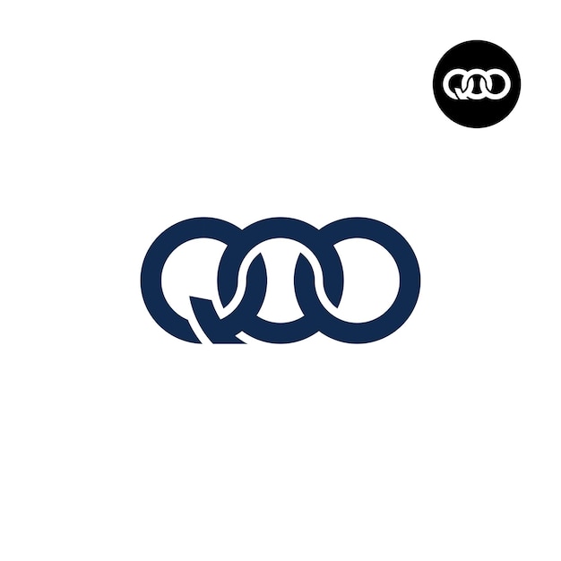 Diseño del logotipo de la letra QOO Monogram