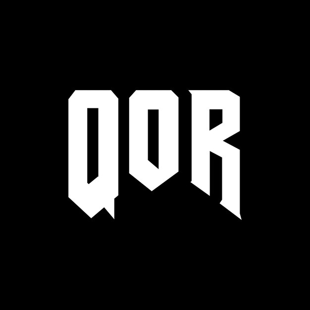 Diseño de logotipo de letra QOR para una empresa de tecnología Diseño del logotipo QOR combinación de colores blanco y negro Logotipo QOR vector diseño QOR icono QOR alfabeto QOR tipografía diseño del logotipo