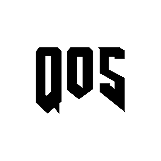 Diseño de logotipo de letra QOS para una empresa de tecnología Diseño del logotipo QOS combinación de colores blanco y negro Logotipo QOS vector diseño QOS icono QOS alfabeto QOS tipografía diseño del logotipo