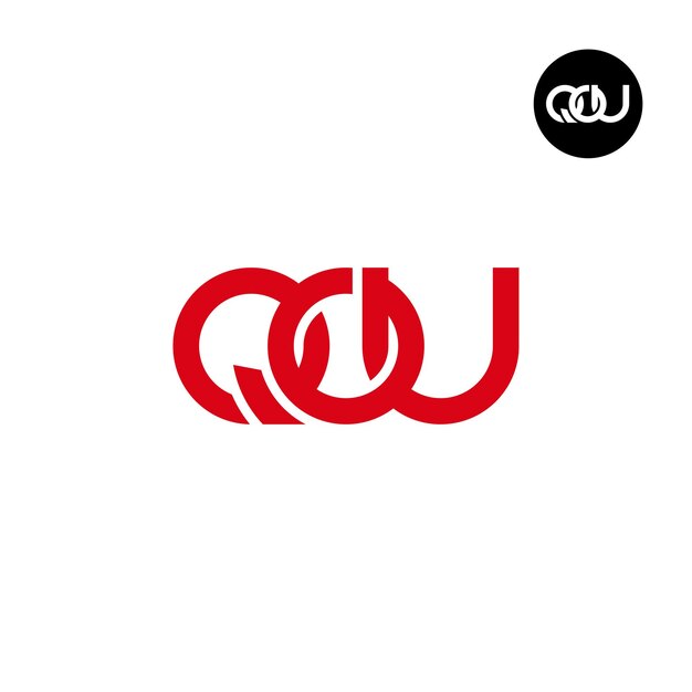 Diseño del logotipo de la letra QOU Monogram