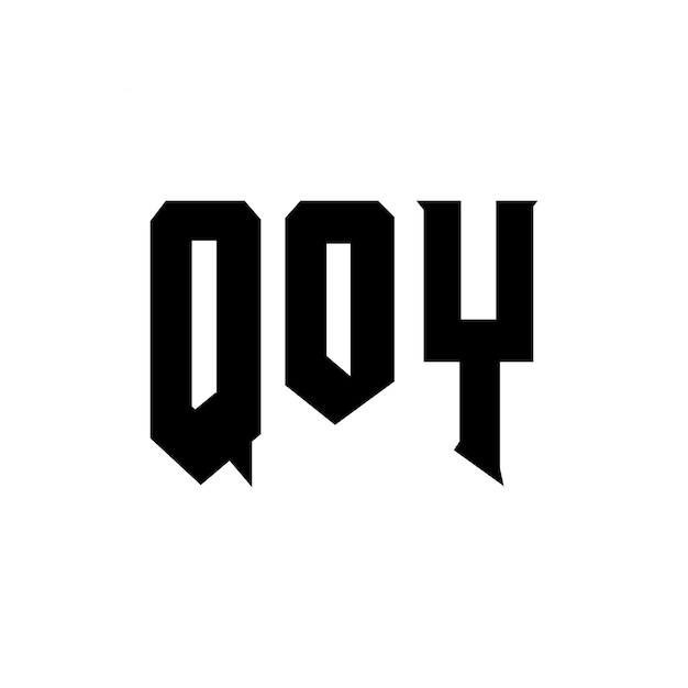 Diseño de logotipo de letra QOY para una empresa de tecnología Diseño del logotipo QOY combinación de colores blanco y negro Logotipo QOy Vector diseño QOY Icono QOY Alfabeto QOY Tipografía diseño del logotipo