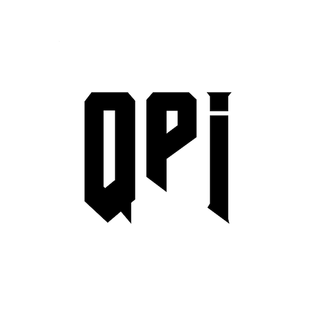 Diseño de logotipo de letra QPI para una empresa de tecnología Diseño del logotipo QPI combinación de colores blanco y negro Logotipo QPI vector diseño QPI icono alfabeto QPI tipografía diseño del logotipo