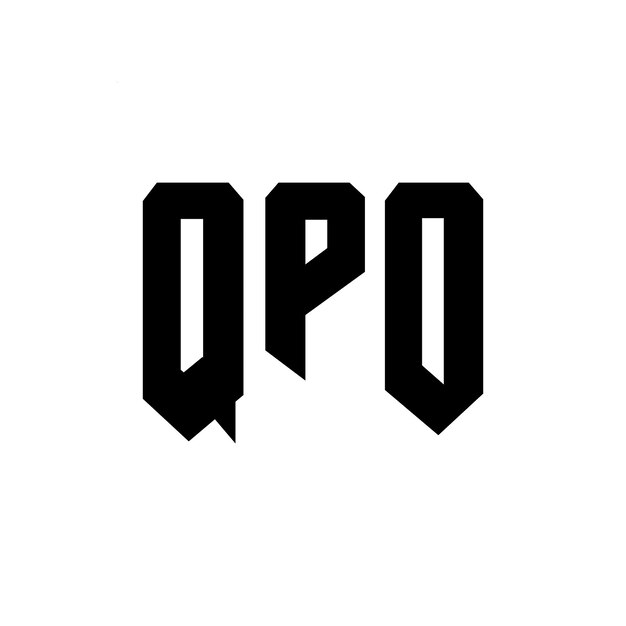 Diseño de logotipo de letra QPO para una empresa de tecnología Diseño del logotipo QPO combinación de colores blanco y negro Logotipo QPO vector diseño QPO icono alfabeto QPO tipografía diseño del logotipo
