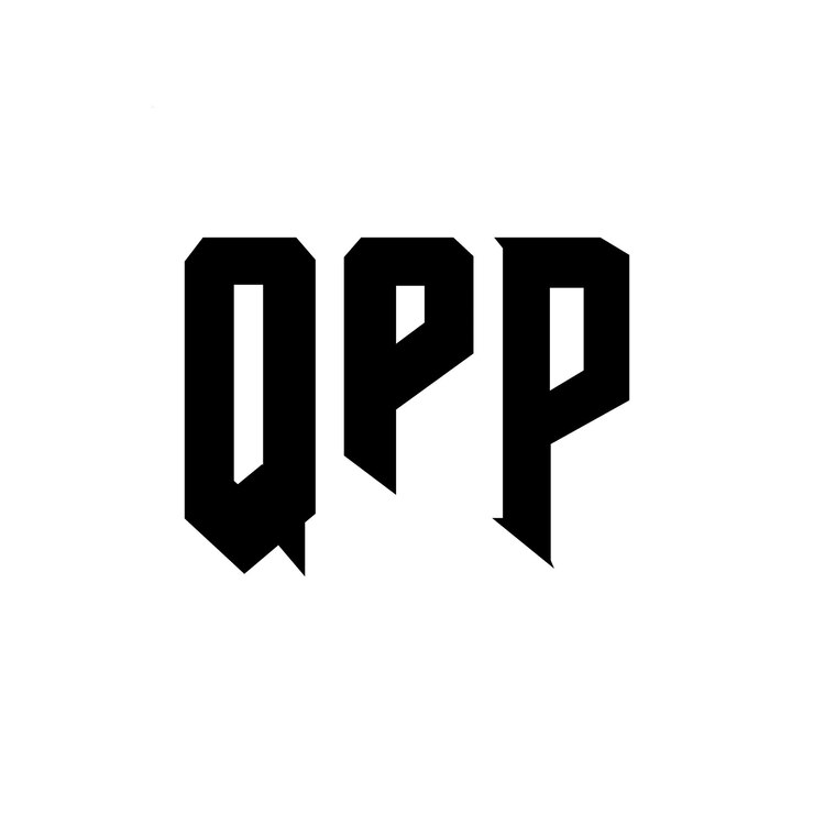 Vector diseño de logotipo de letra qpp para una empresa de tecnología diseño de logotipo qpp combinación de colores blanco y negro logotipo qpp vector diseño qpp icono qpp alfabeto diseño de logo tipografía qpp