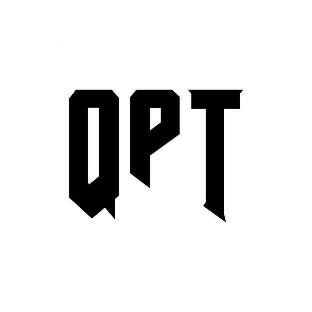 Diseño de logotipo de letra QPT para una empresa de tecnología Diseño de Logotipo QPT combinación de colores blanco y negro Logotipo QTP vector diseño QPT icono alfabeto QPT tipografía diseño de logotipo QPT