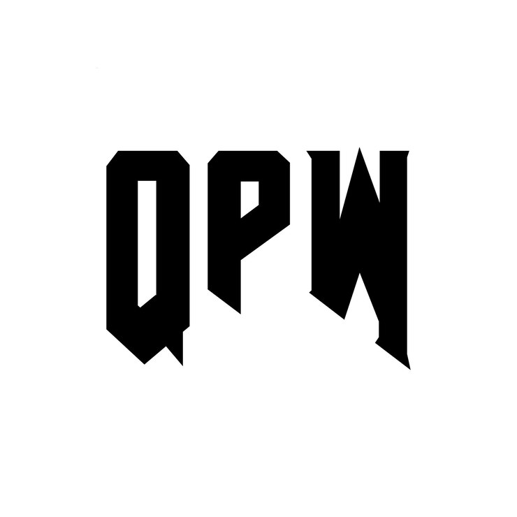 Vector diseño de logotipo de letra qpw para una empresa de tecnología diseño del logotipo qpw combinación de colores blanco y negro logo qpw vector qpw diseño del icono qpw alfabeto qpw tipo de diseño del logotipo