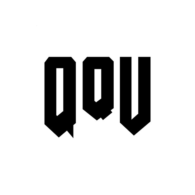 Diseño de logotipo de letra QQ para una empresa de tecnología diseño de logotipo QQ combinación de colores blanco y negro logotipo QQU vector diseño QQ icono QQ alfabeto QQ tipografía diseño de logo