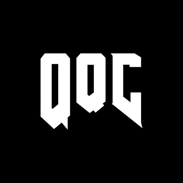 Diseño de logotipo de letra QQC para una empresa de tecnología Diseño del logotipo QQC combinación de colores blanco y negro Logotipo Q QC Vector Diseño QQC Icono QQC Alfabeto QQC Tipo de diseño del logotipo