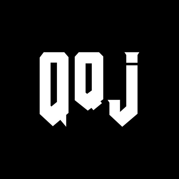 Diseño de logotipo de letra QQJ para una empresa de tecnología Diseño del logotipo QQJ combinación de colores blanco y negro Logotipo QQG Vector diseño QQJ Icono QQJ Alfabeto QQJ Tipografía diseño del logotipo
