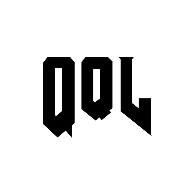 Diseño de logotipo de letra QQL para una empresa de tecnología Diseño del logotipo QQL combinación de colores blanco y negro Logotipo QQL Vector diseño QQL Icono QQL Alfabeto QQL Tipografía diseño del logotipo