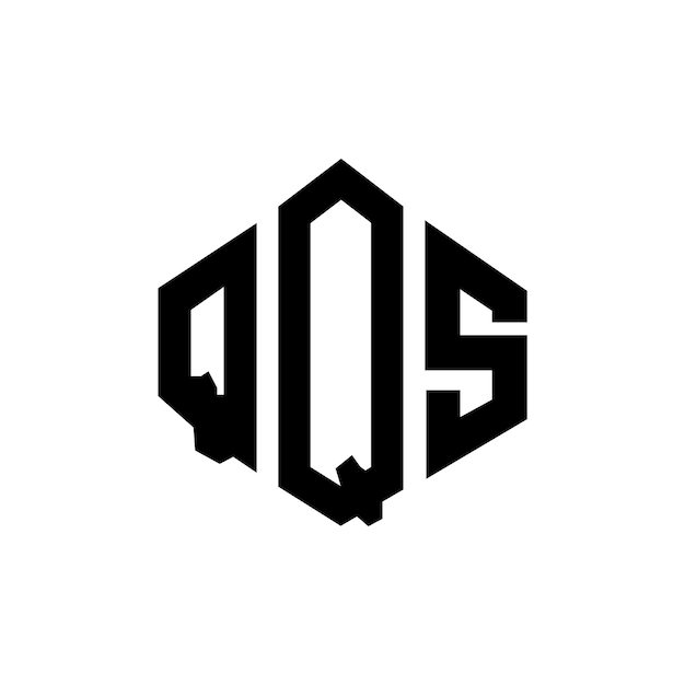 Diseño del logotipo de la letra QQS con forma de polígono QQS diseño del logotipo en forma de póligono y cubo QQS hexágono modelo de logotipo vectorial colores blanco y negro QQS monograma logotipo de negocios e inmobiliario