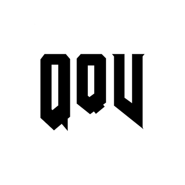 Diseño de logotipo de letra QQV para una empresa de tecnología Diseño del logotipo QQV combinación de colores blanco y negro Diseño del logó QQV vector QQV diseño del icono QQV alfabeto QQV tipografía diseño del logó