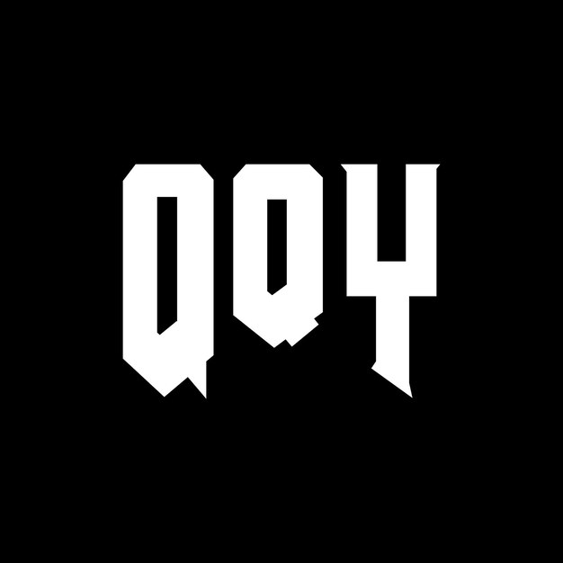Diseño de logotipo de letra QQY para una empresa de tecnología Diseño del logotipo QQY combinación de colores blanco y negro Diseño del logó QQY vector QQY diseño del icono QQY alfabeto QQY tipografía diseño del logó