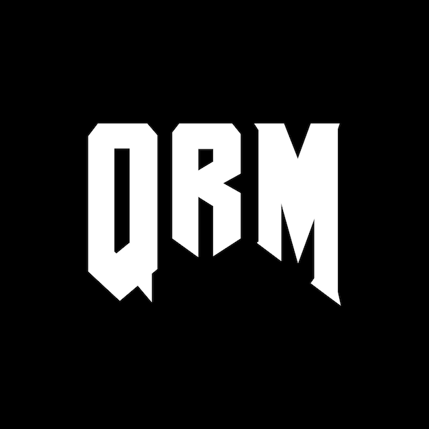 Diseño de logotipo de letra QRM para una empresa de tecnología Diseño del logotipo QRM combinación de colores blanco y negro Logotipo QRM Vector QRM Diseño del icono QRM Alfabeto QRM Tipografía diseño del logotipo