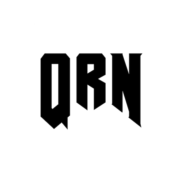 Diseño de logotipo de letra QRN para una empresa de tecnología Diseño del logotipo QRN combinación de colores blanco y negro Logotipo QRN Vector QRN Diseño del icono QRN Alfabeto QRN Tipografía diseño del logotipo