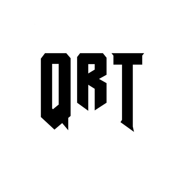 Diseño de logotipo de letra QRT para una empresa de tecnología Diseño de Logotipo QRT combinación de colores blanco y negro Diseño de diseño de logotipo QRT Vector QRT Icono QRT Alfabeto QRT Tipografía