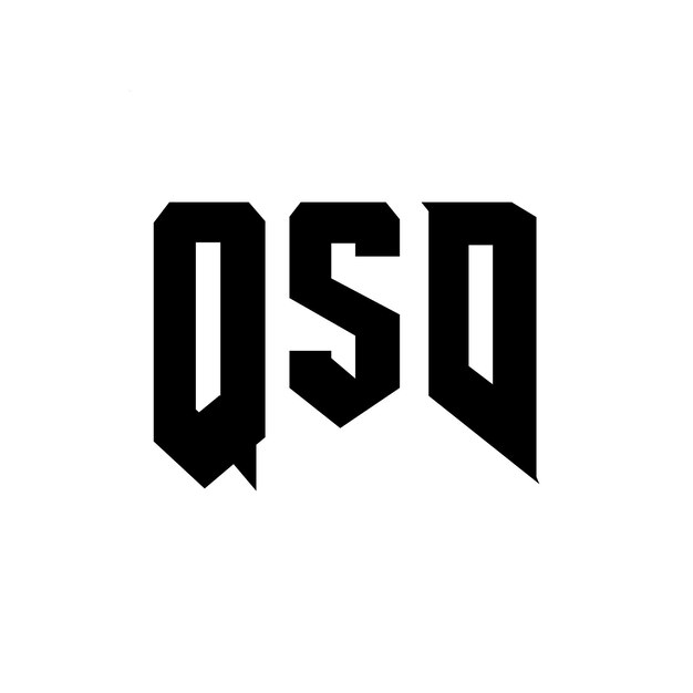 Diseño de logotipo de letra QSD para una empresa de tecnología Diseño del logotipo QSD combinación de colores blanco y negro Diseño del Logotipo QSD Vector Diseño del LOGO Icono QSD Alfabeto QSD Tipografía