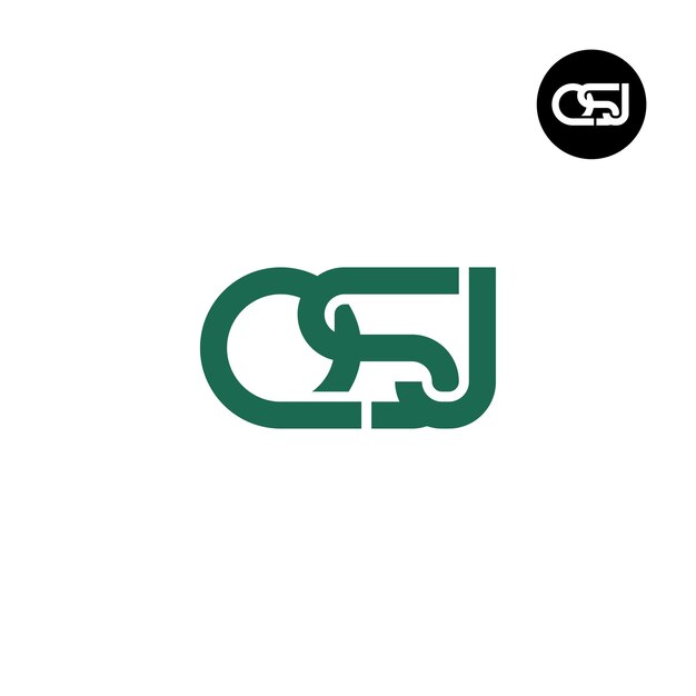 Diseño del logotipo de la letra QSJ Monogram