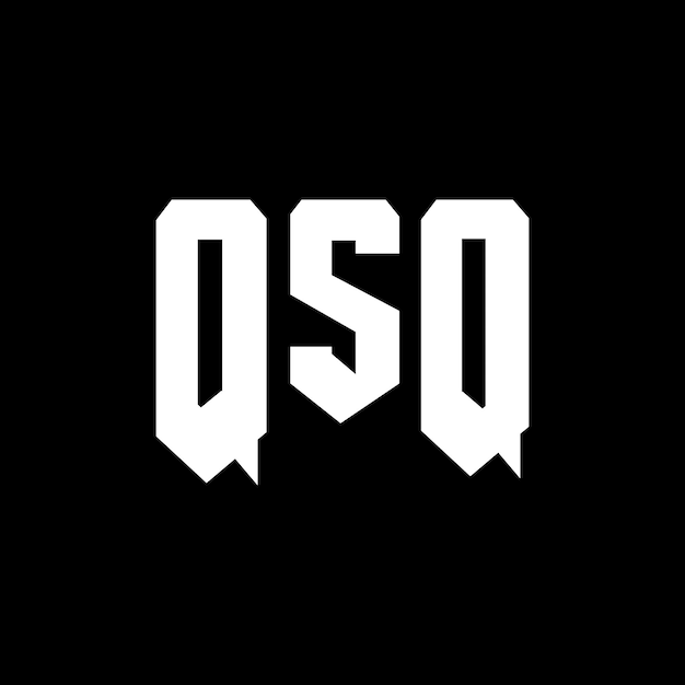 Diseño de logotipo de letra QSQ para una empresa de tecnología Diseño del logotipo QSQ combinación de colores blanco y negro Logotipo QSQ vector diseño QSQ icono Alfabeto QSQ tipografía diseño del logotipo