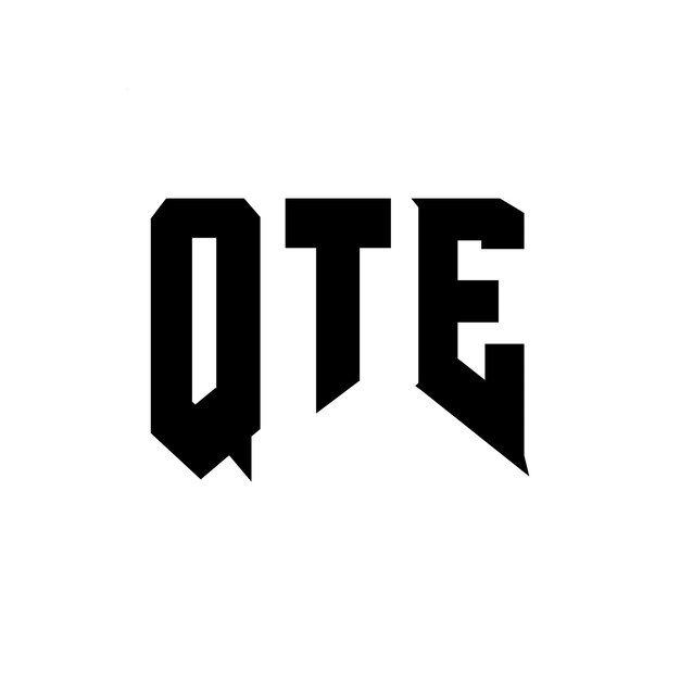 Diseño de logotipo de letra QTE para una empresa de tecnología Diseño del logotipo QTE combinación de colores blanco y negro Logotipo QTE Vector diseño QTE Icono QTE Alfabeto QTE Tipografía diseño del logotipo