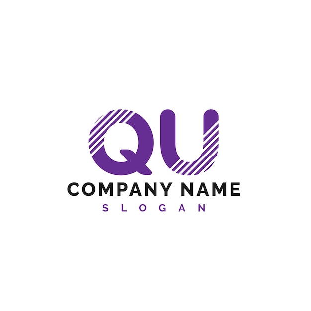 Diseño del logotipo de la letra QU logotipo de la letra QU vector ilustración vector