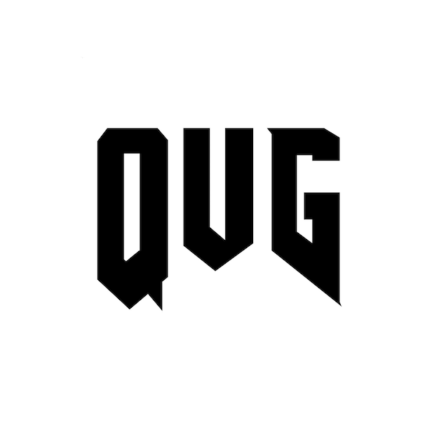 Diseño de logotipo de letra QUG para la empresa de tecnología QUG diseño de logotipo combinación de colores blanco y negro QUG logotipo QUG vector QUG diseño QUG icono QUG alfabeto QUG tipografía diseño del logotipo
