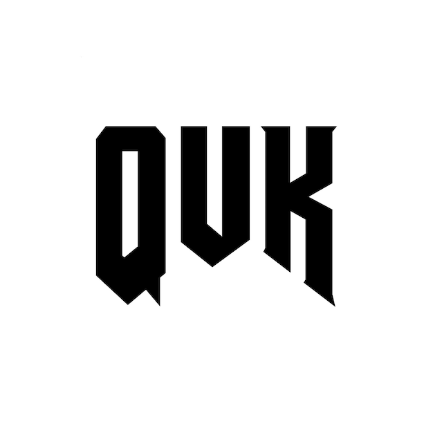Diseño de logotipo de letra QUK para la compañía de tecnología QUK diseño de logotipo combinación de colores blanco y negro QUK logotipo QUK vector QUK diseño QUK icono QUK alfabeto QUK tipografía diseño del logotipo