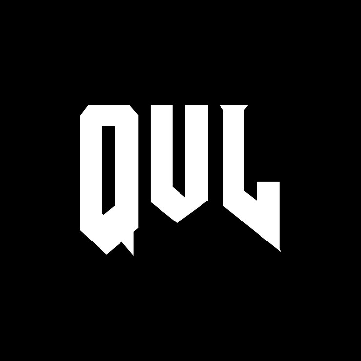 Vector diseño de logotipo de letra qul para una empresa de tecnología diseño del logotipo qul combinación de colores blanco y negro logotipo qul vector diseño qul icono qul alfabeto diseño del logotipo tipografía qul