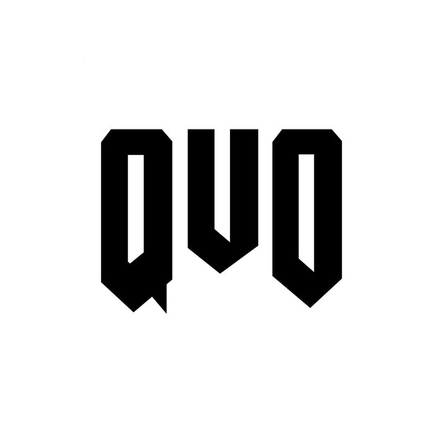 Diseño de logotipo de letra QUO para una empresa de tecnología Diseño del logotipo QUO combinación de colores blanco y negro Logo QUO vector diseño QUO icono QUO alfabeto QUO tipografía diseño del logotipo