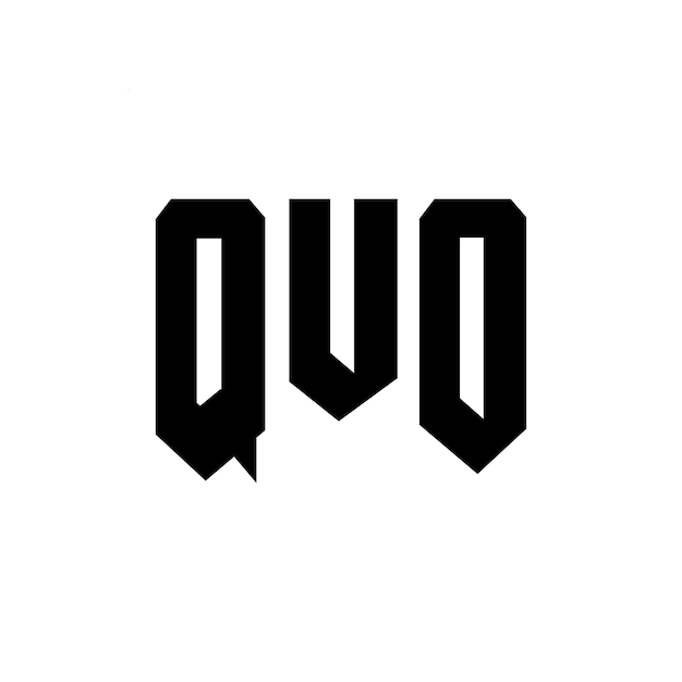 Diseño de logotipo de letra QUO para una empresa de tecnología Diseño del logotipo QUO combinación de colores blanco y negro Logo QUO vector diseño QUO icono QUO alfabeto QUO tipografía diseño del logotipo