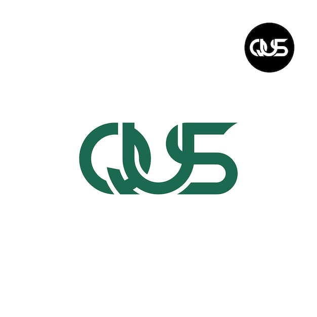 Diseño del logotipo de la letra QUS Monogram