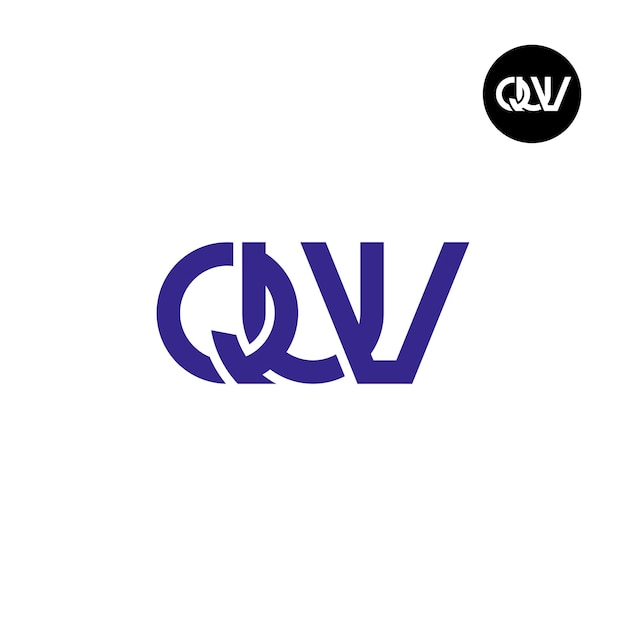 Vector diseño del logotipo de la letra quv monogram