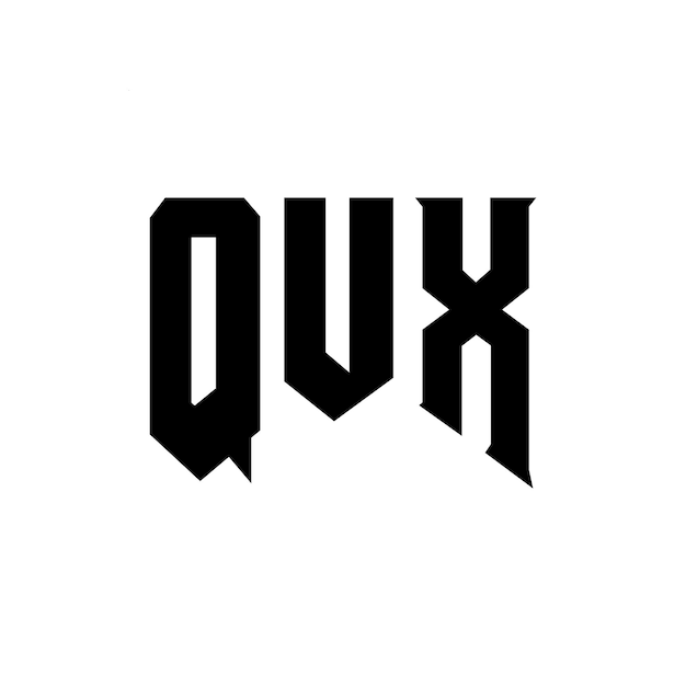 Diseño de logotipo de letra QUX para una empresa de tecnología Diseño de Logotipo QUX combinación de colores blanco y negro Logotipo Q UX Vector Diseño QUX Icono QUX Alfabeto QUX Tipografía Diseño del logotipo