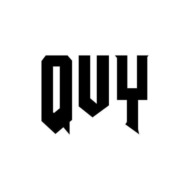 Diseño de logotipo de letra QUY para una empresa de tecnología Diseño del logotipo QUY combinación de colores blanco y negro Diseño del logó QUY Vector QUY Diseño del icono QUY Alfabeto QUY Tipografía diseño del logotipo