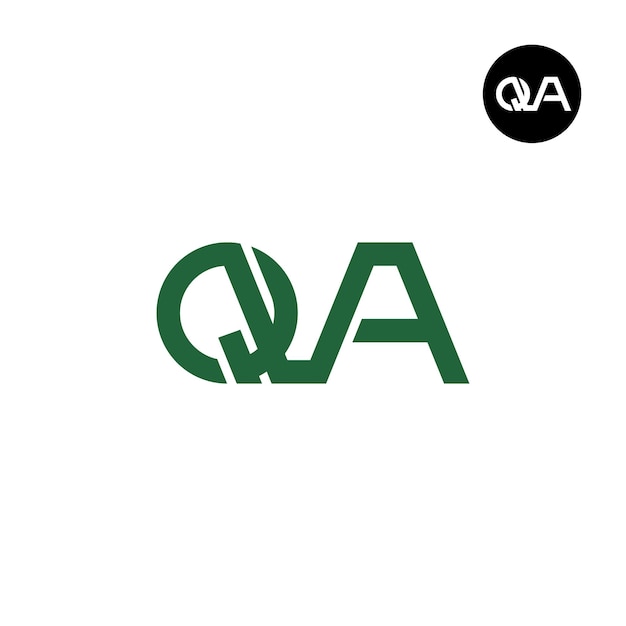 Vector diseño del logotipo de la letra qva monogram