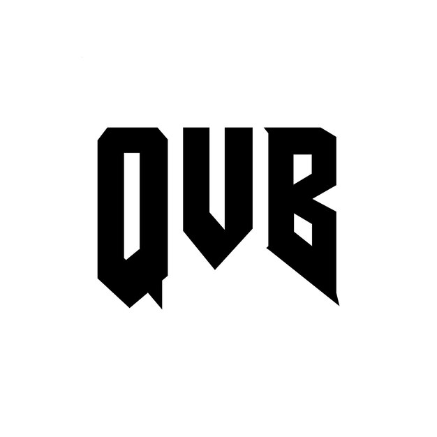 Diseño de logotipo de letra QVB para una empresa de tecnología Diseño del logotipo QVB combinación de colores blanco y negro Diseño del logó QVB Vector QVB Diseño del icono QVB Alfabeto QVB Tipografía Diseño del Logotipo
