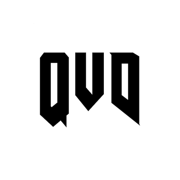 Diseño de logotipo de letra QVD para una empresa de tecnología Diseño del logotipo QVD combinación de colores blanco y negro Logotipo QVD vector diseño QVD icono QVD alfabeto QVD tipografía diseño del logotipo