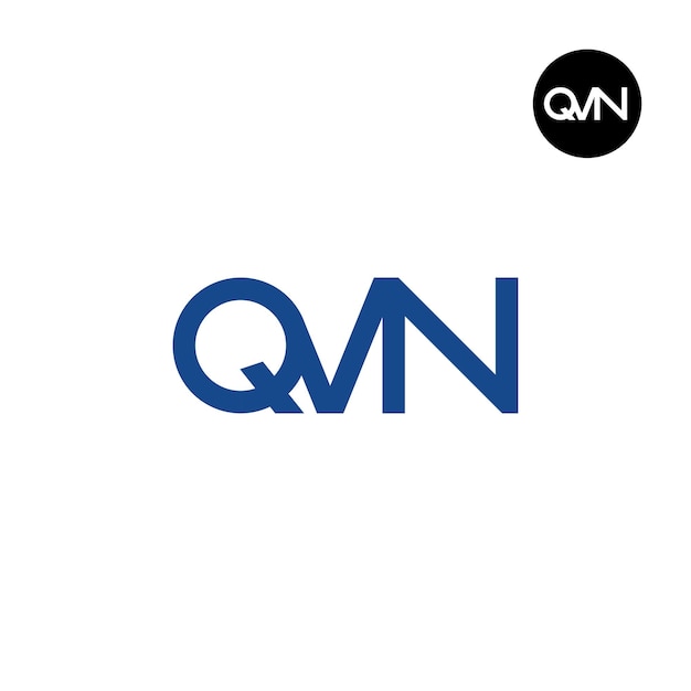 Diseño del logotipo de la letra QVN Monogram