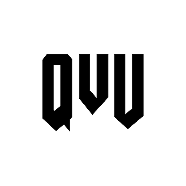Diseño de logotipo de letra QVU para una empresa de tecnología Diseño del logotipo QVU Combinación de colores blanco y negro Logo QVU Vector diseño QVU Icono QVU Alfabeto QVU Tipografía diseño del logotipo
