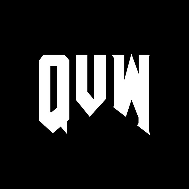 Diseño de logotipo de letra QVW para una empresa de tecnología Diseño del logotipo QVW combinación de colores blanco y negro Logotipo QV W vector Diseño QVW icono QVW alfabeto QVW tipografía diseño del logotipo