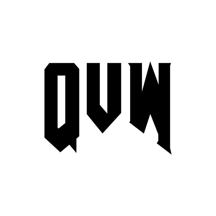 Vector diseño de logotipo de letra qvw para una empresa de tecnología diseño del logotipo qvw combinación de colores blanco y negro logotipo qv w vector diseño qvw icono qvw alfabeto qvw tipografía diseño del logotipo