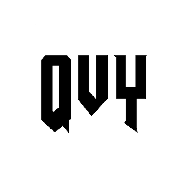 Diseño de logotipo de letra QVY para una empresa de tecnología Diseño del logotipo QVY combinación de colores blanco y negro Logotipo QV Y vector Diseño QVY Icono QVY Alfabeto QVY Tipografía Diseño del Logotipo