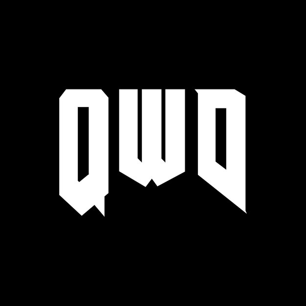 Diseño de logotipo de letra QWD para la compañía de tecnología diseño de logotipo QWD combinación de colores blanco y negro diseño de logo QWD vector QWD diseño de icono QWD alfabeto QWD tipografía diseño de logotip