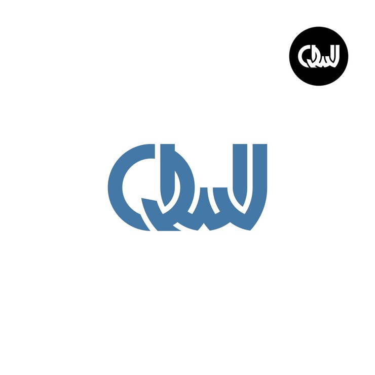 Vector diseño del logotipo de la letra qwj monogram
