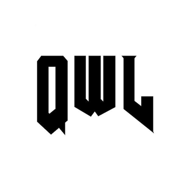 Diseño de logotipo de letra QWL para una empresa de tecnología Diseño del logotipo QWL Combinación de colores blanco y negro Logo QWL Vector QWL Diseño del icono QWL Alfabeto QWL Tipo de diseño del logotipo