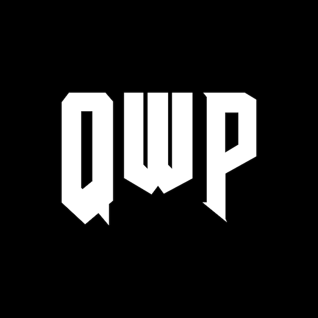 Diseño de logotipo de letra QWP para una empresa de tecnología Diseño del logotipo QWP combinación de colores blanco y negro Logotipo QWP vector diseño QWP icono QWP alfabeto QWP tipografía diseño del logotipo