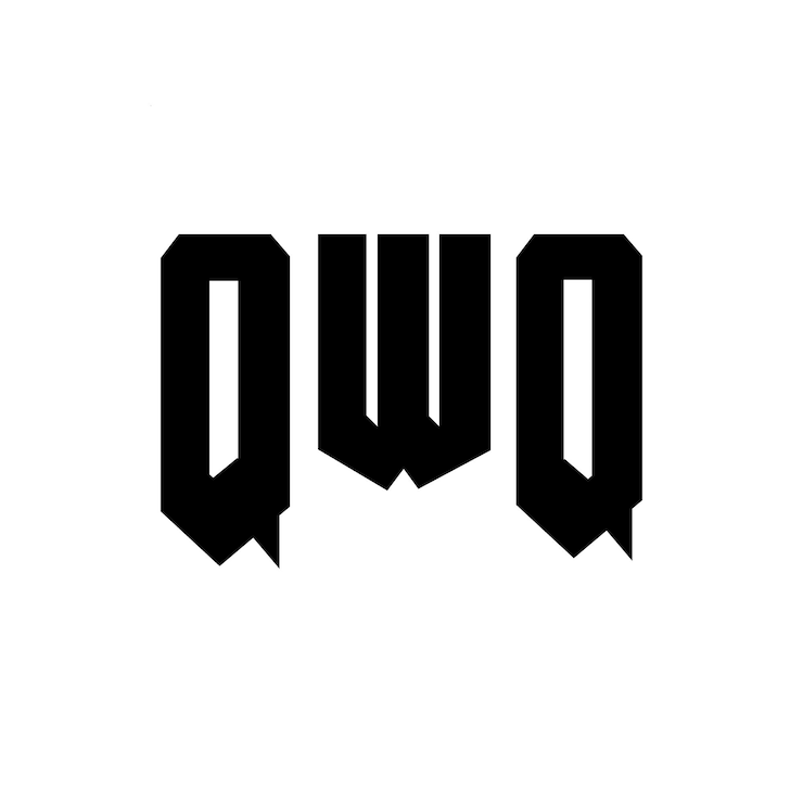 Vector diseño de logotipo de letra qwq para una empresa de tecnología diseño del logotipo qwq combinación de colores blanco y negro logo qwq vector diseño qwq icono qwq alfabeto qwq tipografía diseño del logotipo