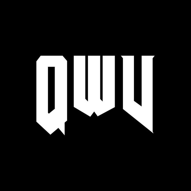 Diseño de logotipo de letra QWV para una empresa de tecnología Diseño del logotipo QWV combinación de colores blanco y negro Logotipo QWW vector QWV diseño Icono QWV alfabeto QWV tipografía Logotipo diseño