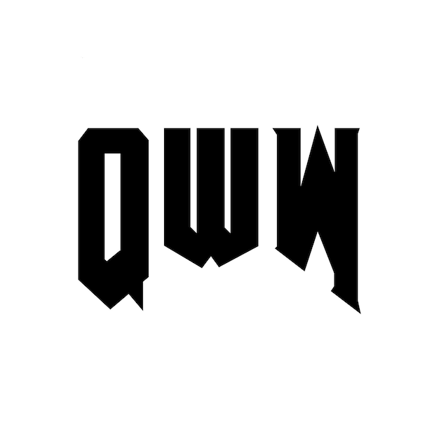 Diseño de logotipo de letra QWW para una empresa de tecnología Diseño de Logotipo QWW combinación de colores blanco y negro Diseño de diseño de logotipo QWW Vector QWW Icono QWW Alfabeto QWW Tipografía
