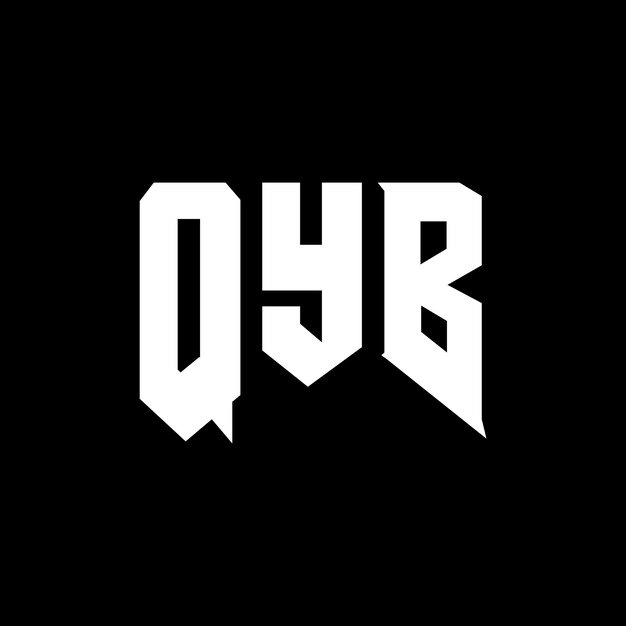Diseño de logotipo de letra QYB para una empresa de tecnología Diseño del logotipo QYB combinación de colores blanco y negro Diseño del logó QYB Vector QYB Diseño del icono QYB Alfabeto QYB